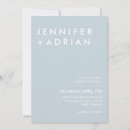 Invitación a la boda minimalista