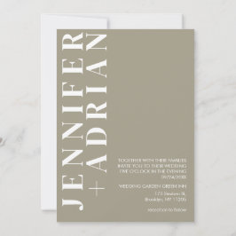 Invitación a la boda minimalista