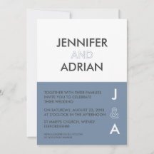 Invitación a la boda minimalista