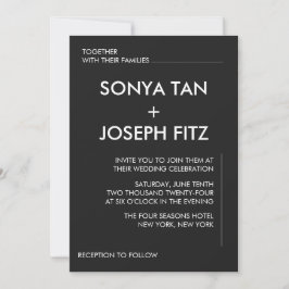 Invitación a la boda minimalista