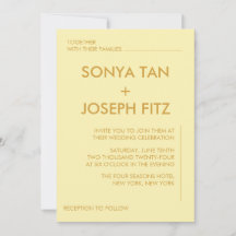 Invitación a la boda minimalista