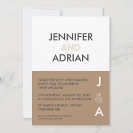 Invitación a la boda minimalista