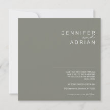 Invitación a la boda minimalista