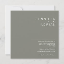 Invitación a la boda minimalista