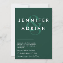 Invitación a la boda minimalista