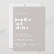 Invitación a la boda minimalista