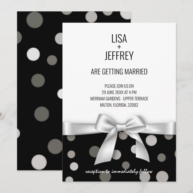 Invitación a la boda minimalista (Anverso / Reverso)