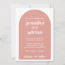 Invitación a la boda minimalista