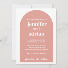 Invitación a la boda minimalista