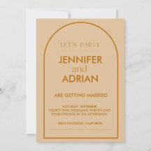 Invitación a la boda minimalista