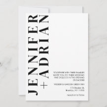 Invitación a la boda minimalista