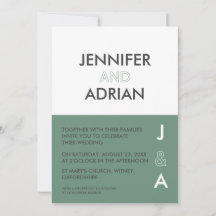 Invitación a la boda minimalista