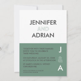 Invitación a la boda minimalista