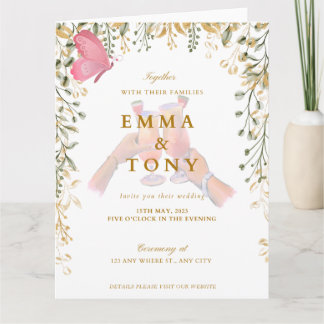 Invitación a la boda minimalista