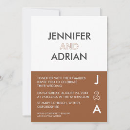 Invitación a la boda minimalista