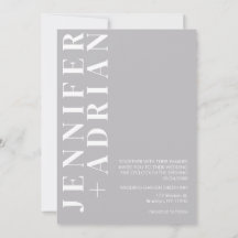 Invitación a la boda minimalista