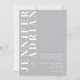 Invitación a la boda minimalista