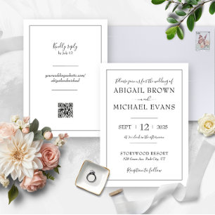 Invitación a la boda minimalista