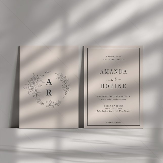 Invitación a la boda minimalista (Subido por el creador)