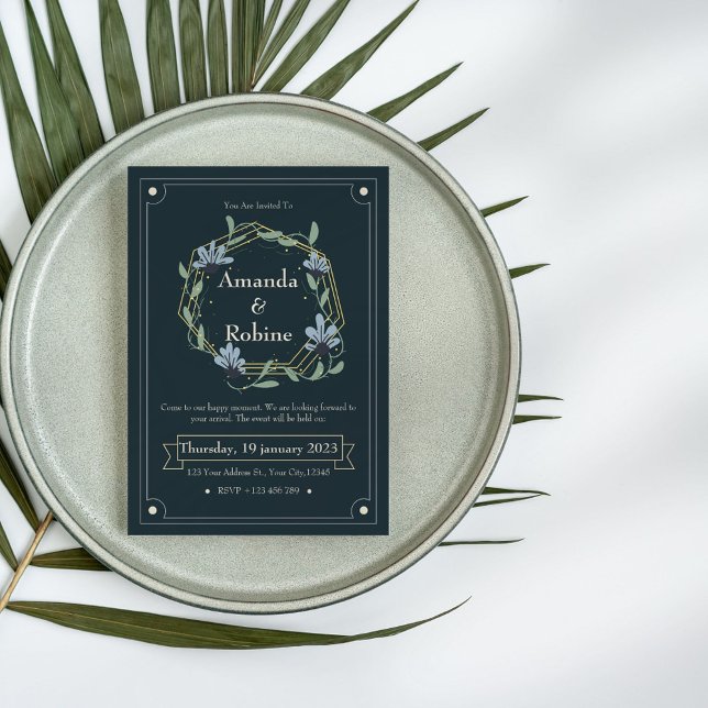 Invitación a la boda minimalista (Subido por el creador)