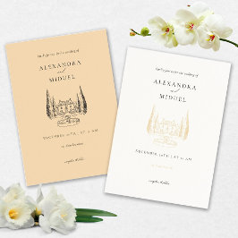 Invitación a la boda minimalista