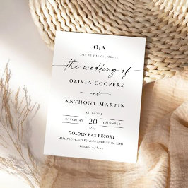 Invitación a la boda minimalista