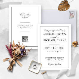 Invitación a la boda minimalista