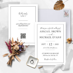 Invitación a la boda minimalista