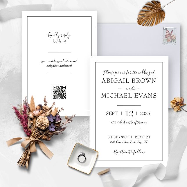 Invitación a la boda minimalista (Subido por el creador)