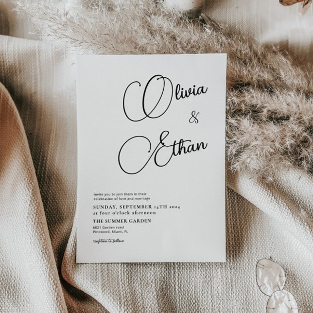 Invitación a la boda minimalista (Subido por el creador)