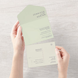 Invitación a la boda minimalista