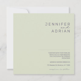 Invitación a la boda minimalista