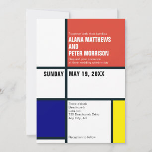 Invitación a la boda minimalista