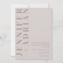 Invitación a la boda minimalista