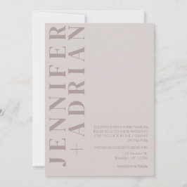 Invitación a la boda minimalista