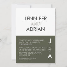 Invitación a la boda minimalista