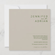 Invitación a la boda minimalista