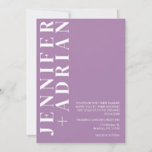 Invitación a la boda minimalista