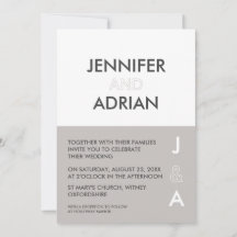 Invitación a la boda minimalista