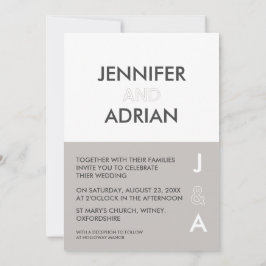 Invitación a la boda minimalista