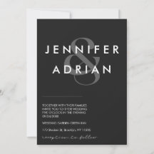 Invitación a la boda minimalista
