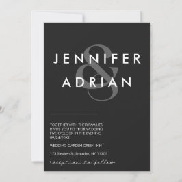 Invitación a la boda minimalista