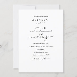 Invitación a la boda minimalista