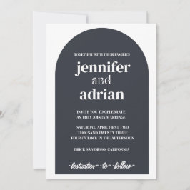 Invitación a la boda minimalista