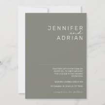 Invitación a la boda minimalista