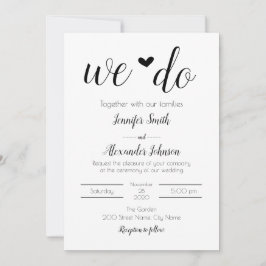 Invitación a la boda minimalista