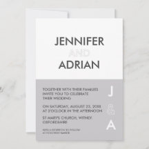 Invitación a la boda minimalista