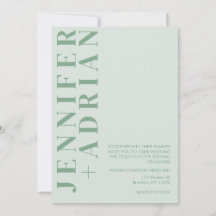 Invitación a la boda minimalista