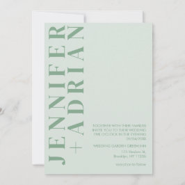 Invitación a la boda minimalista