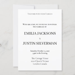 Invitación a la boda Minimalista Boho